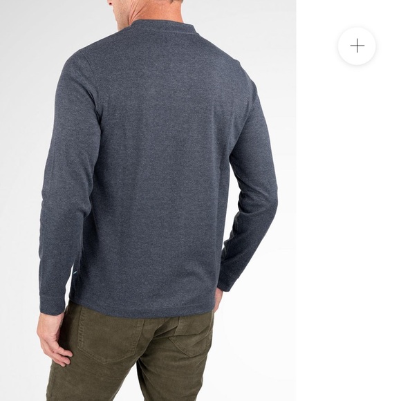 Tailor Vintage Dark Indigo Heather Long Sleeve Sweater size S - Picture 14 of 15